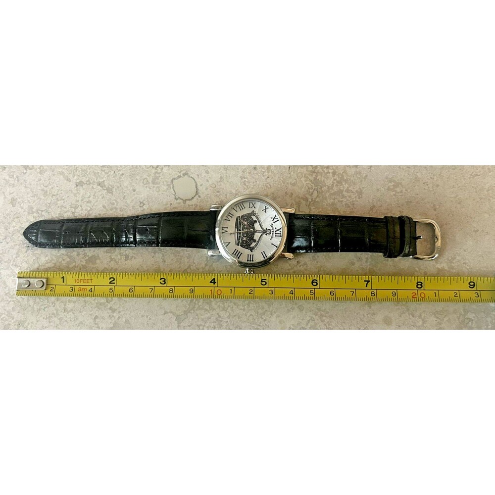 Juicy Couture Watch Womens Crown Crystal Dial Black Leather Y2K New Battery - Picture 11 of 11